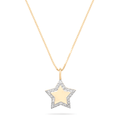 Pave Star Disc Necklace – STONE AND STRAND