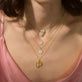 Pave Star Disc Necklace