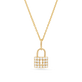 Pave Topaz Lock Pendant