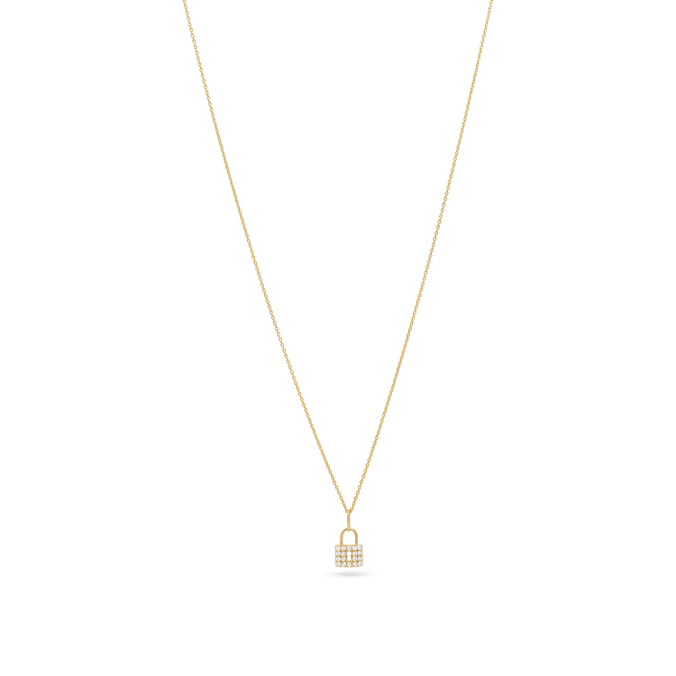 Pave Topaz Lock Pendant