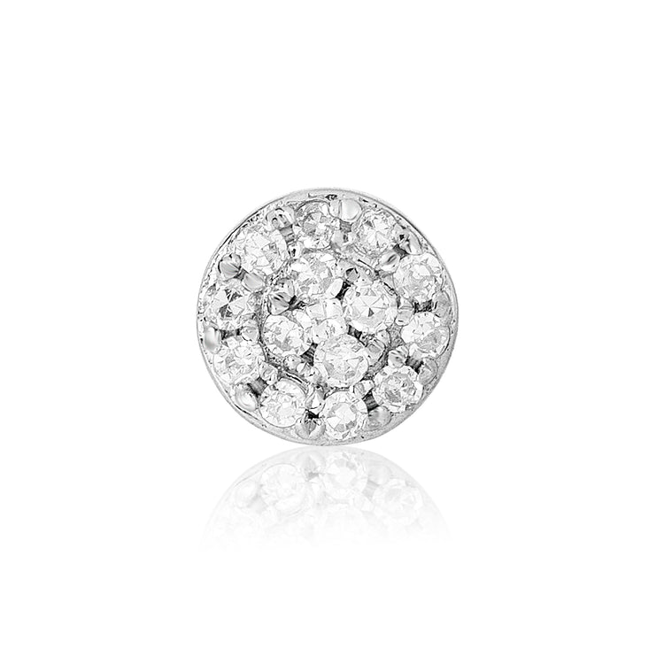 Pave Diamond Coin Studs