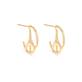 Peace gold earrings