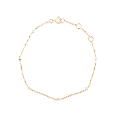 Moonlight Pavé Initial Bracelet – STONE AND STRAND