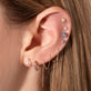 Pearl and Sapphire Stud Earrings