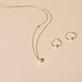 Still life image of Pearl Hoop Earrings with Stone and Strand solid gold jewelry