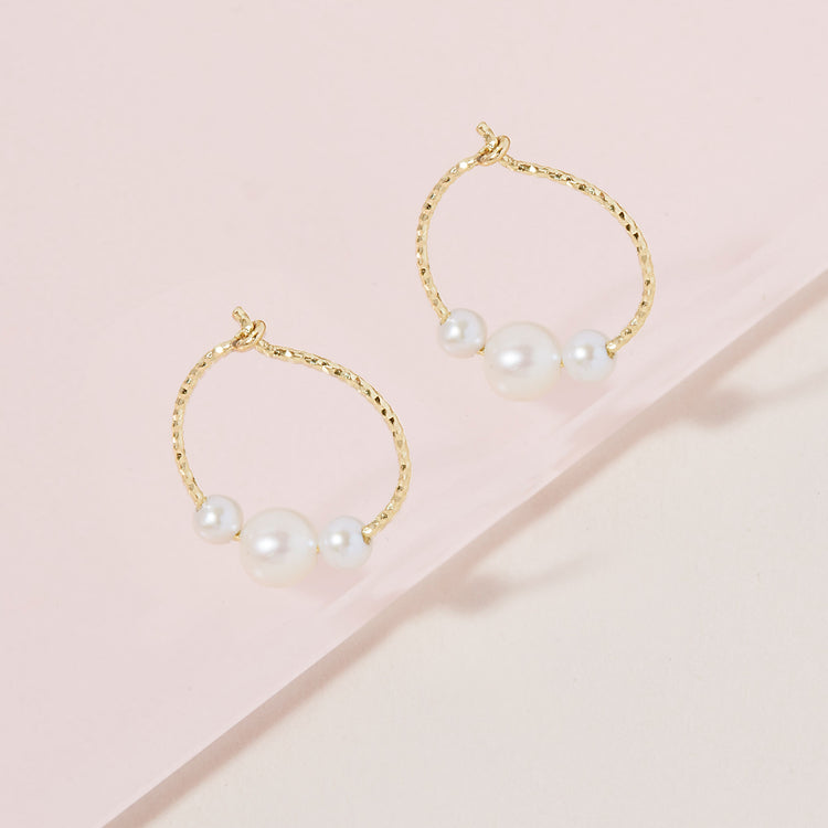 Pearly Trio Hoops