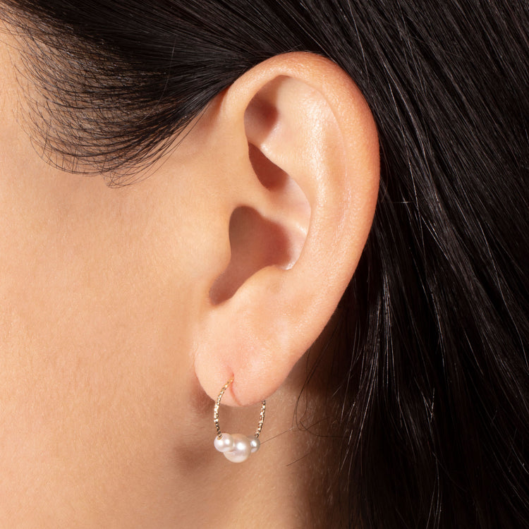 Pearly Trio Hoops