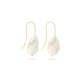 Stone and Strand 10K Yellow Gold Perfectly Imperfect Baroque Pearl Earrings Side Image