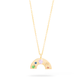 Personalized Rainbow Gemstone Necklace