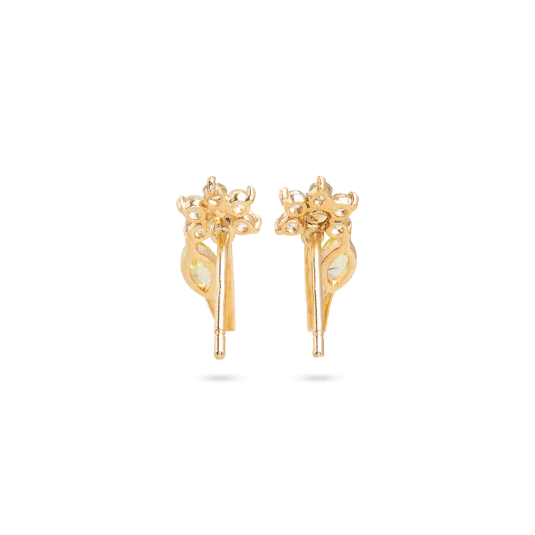 Stone and Strand 14K Yellow Gold Pick A Daisy Gemstone Studs Rear Image