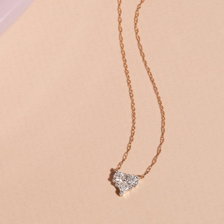 Stone and Strand 10K Yellow Gold Piece Of My Heart Diamond Necklace Editorial Image