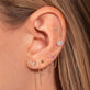 Image of 10K Yellow Gold Piece of My Heart Studs with Stone and Strand Earrings