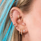 Image of 10K Yellow Gold Piece of My Heart Studs with Stone and Strand Earrings