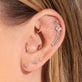Image of 10K Yellow Gold Piece of My Heart Studs with Stone and Strand Earrings