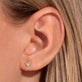 Image of 10K Yellow Gold Piece of My Heart Studs on Models Ear