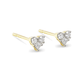 Stone and Strand 10K Yellow Gold Piece of My Heart Studs Side Image