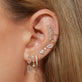 Image of 10K Yellow Gold Piece of My Heart Studs with Stone and Strand Earrings