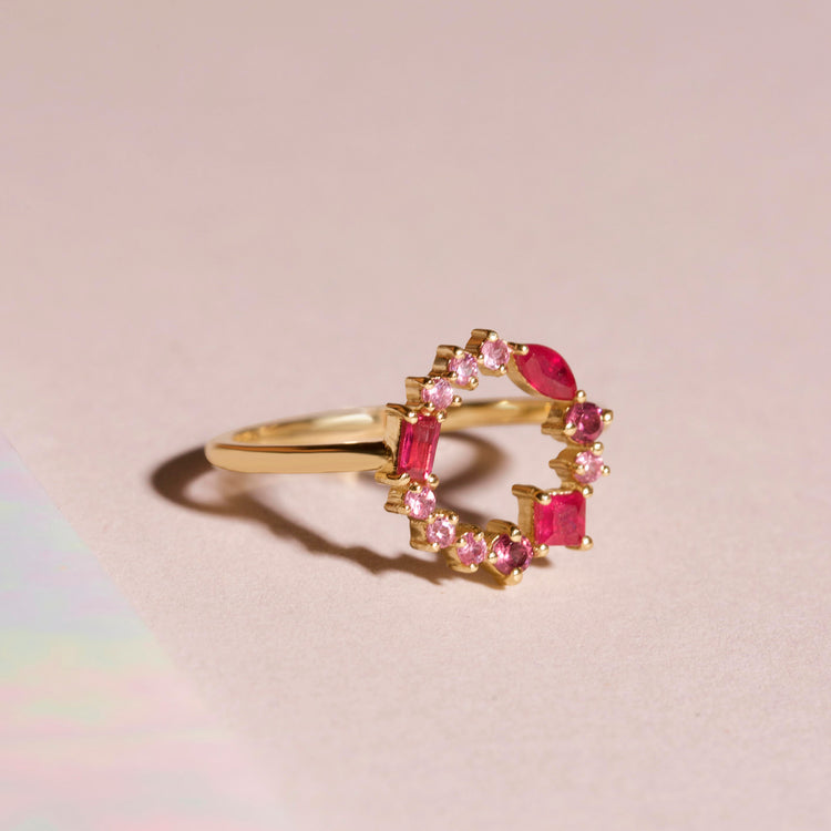 Pink Power Open Circle Ring