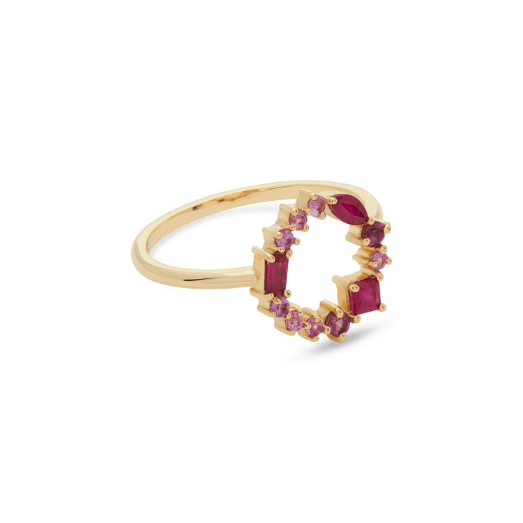 Pink Power Open Circle Ring