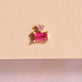 Stone and Strand 10K Yellow Gold Pink Power Ruby and Pink Sapphire Stud Editorial Image