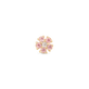 Stone and Strand 10K Yellow Gold Pink Sapphire and Diamond Flower Stud Front Image