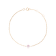 Stone and Strand 10K Yellow Gold Pink Sapphire Flower Bracelet Front Image