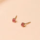 Pink Tourmaline Stud Earrings