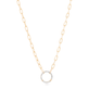 Stone and Strand 10K Yellow Gold Pop and Lock Round Diamond Necklace Front Image