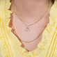 Image of 10K Yellow Gold Pop and Lock Round Diamond Necklace with Stone and Strand Necklaces