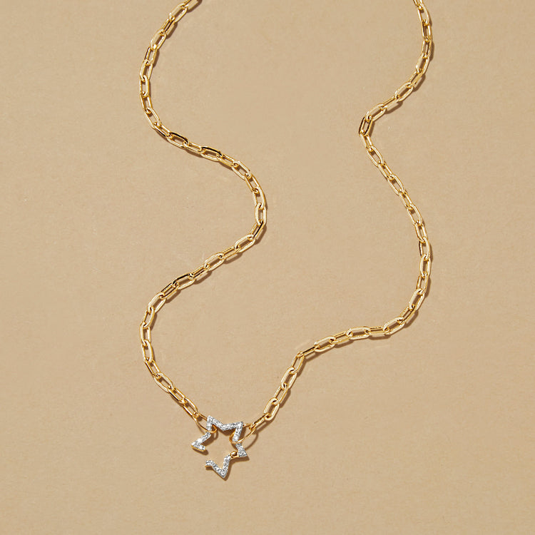 Pop and Lock Star Necklace