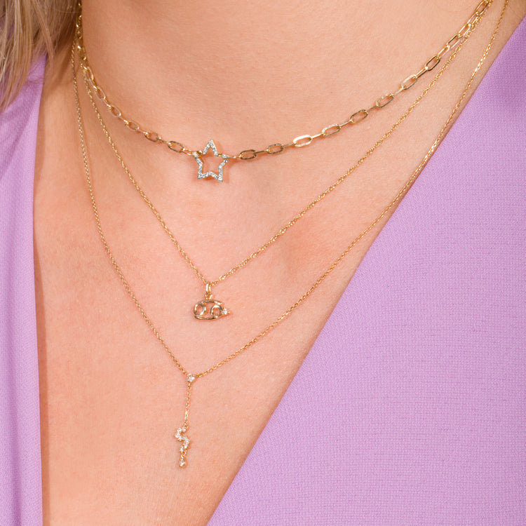 Pop and Lock Star Necklace