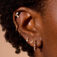 Image of 14K Yellow Gold Princess and Round Diamond Piercing Earring with Stone and Strand Earrings