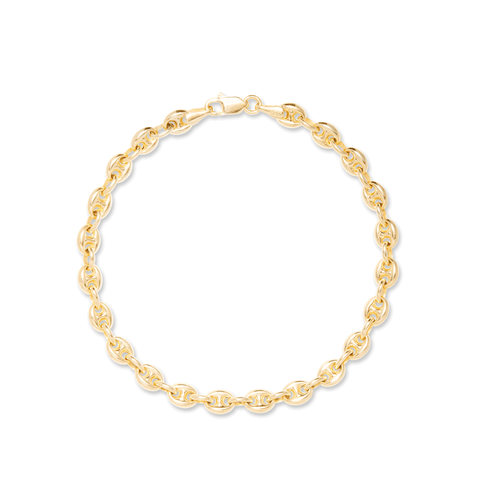 Stone and Strand 10K Yellow Gold Puffed Maritime Bracelet Front Image