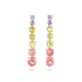 Stone and Strand 10K Yellow Gold Rainbow Bright Gemstone Drop Earrings Front Image