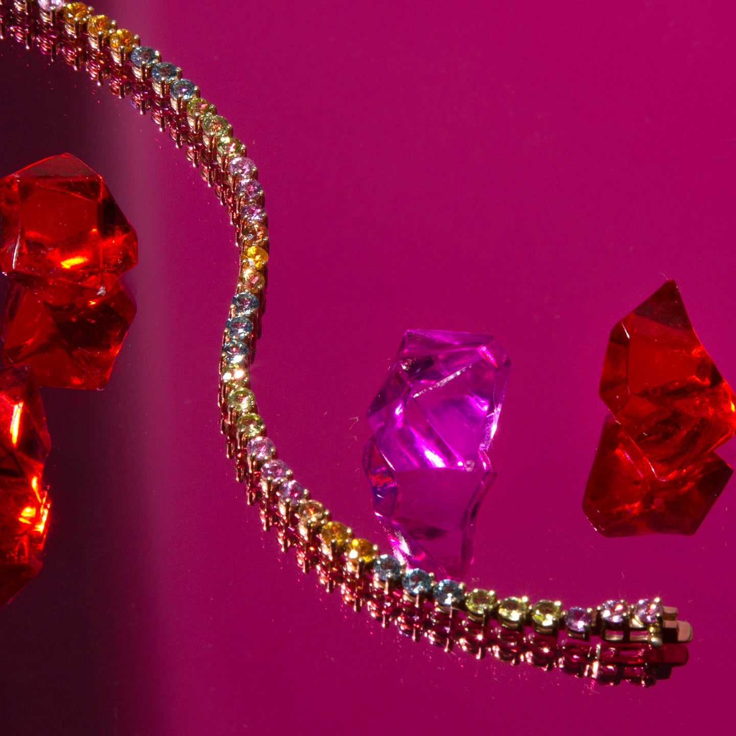 Rainbow Bright Tennis Bracelet STONE AND STRAND