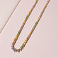Stone and Strand 10K Yellow Gold Rainbow Bright Tennis Gemstone Necklace Editorial Image