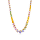 Stone and Strand 10K Yellow Gold Rainbow Bright Tennis Gemstone Necklace Close Up Image