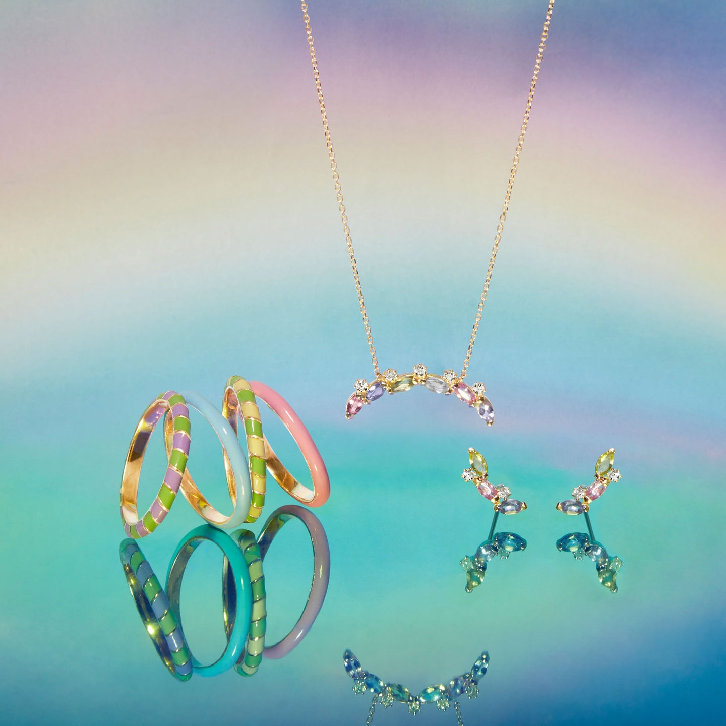 Rainbow Sprinkles Necklace STONE AND STRAND