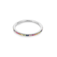 Rainbow Sapphire Pave Eternity Band