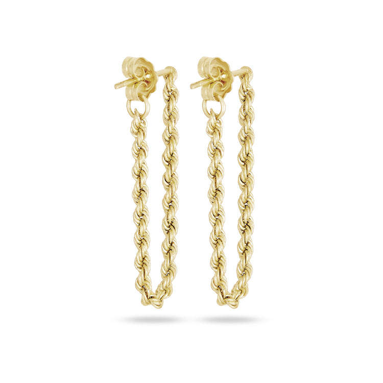 Stone and Strand 10K Yellow Gold Roped Off Front to Back Stud Rear Image