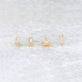 Rose Gold Fan Diamond Stud