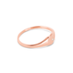 Rose Gold Heart Signet Ring with Diamond