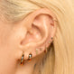 Rose Gold Medium Bar Stud Earring with Diamond