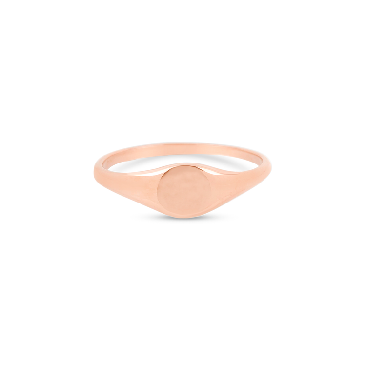 Rose Gold Mini Pinky Signet Ring