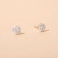 Pave Diamond Coin Studs