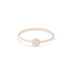 Rose Gold Small Round Diamond Ring