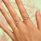 Rose Gold Small Round Diamond Ring