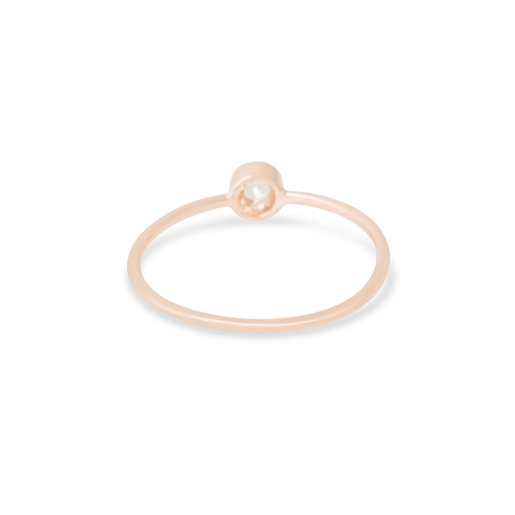Rose Gold Small Round Diamond Ring