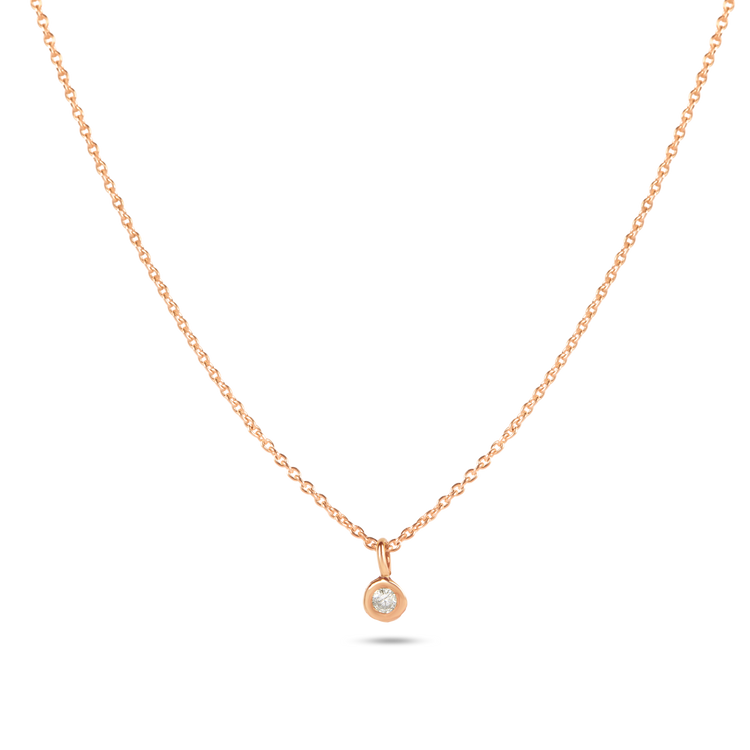 Rose Gold Teeny Diamond Choker Necklace