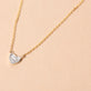Rose Gold Teeny Pave Heart Necklace